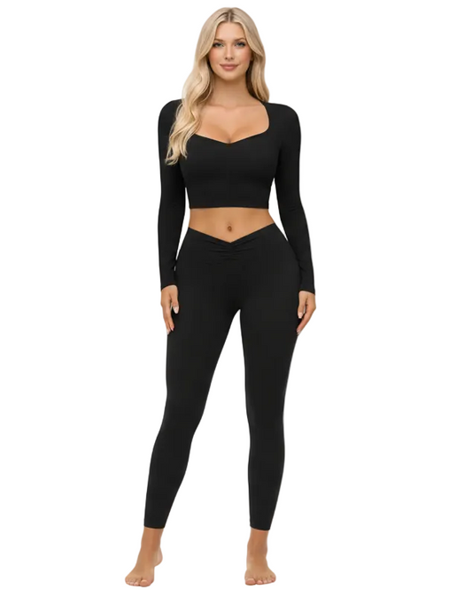 טופ ספורטיבי שרוול ארוך