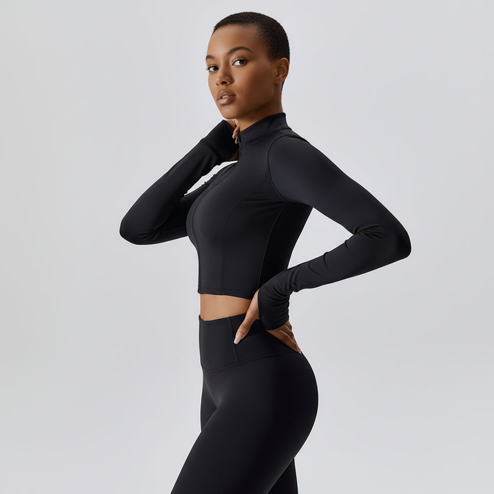 High Collar Zip Sports Jacket