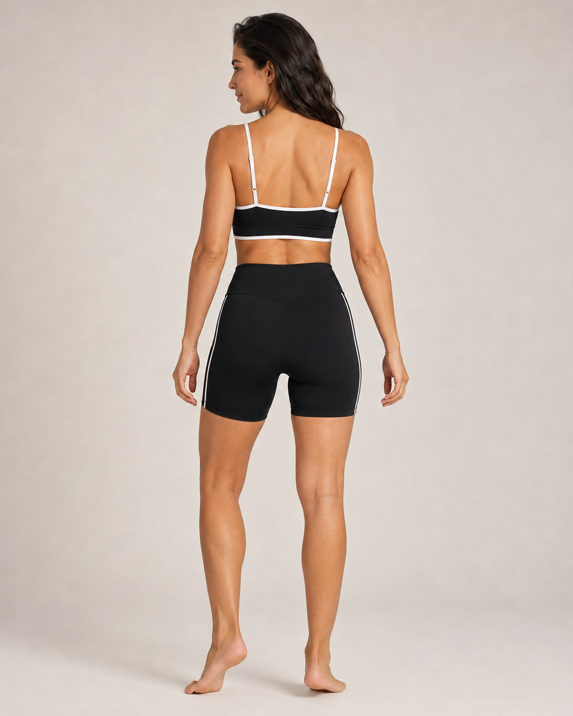 Contrast Strappy Sports Bra