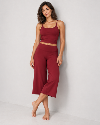 Cloud Soft Wide-Leg Crops - women's cloud-soft wide-leg cropped pants, styled look 5 | NIMORA