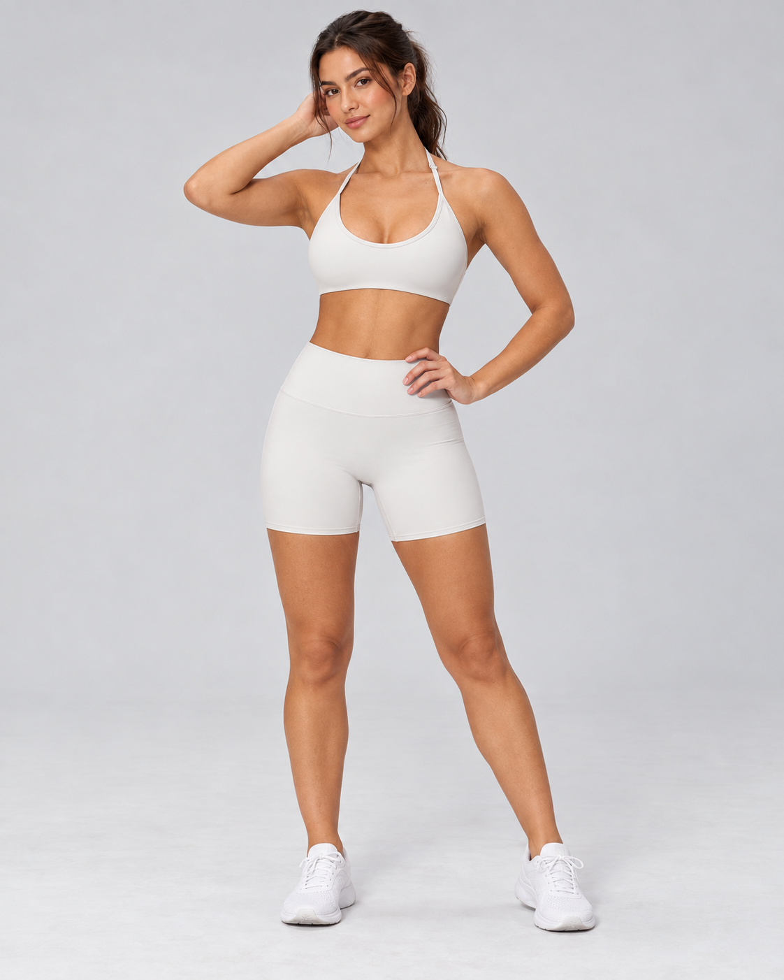 Brushed Bike Shorts - women's brushed high-waisted bike shorts, styled look 2 | NIMORA