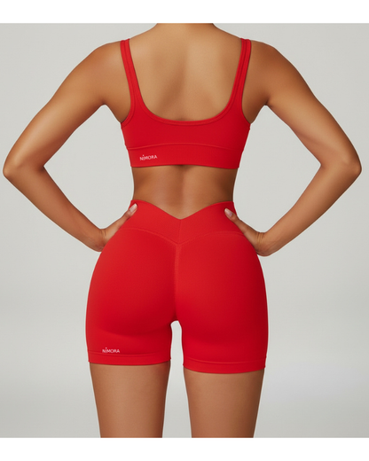 מכנס קצר  Scrunch עם מותן גבוהה