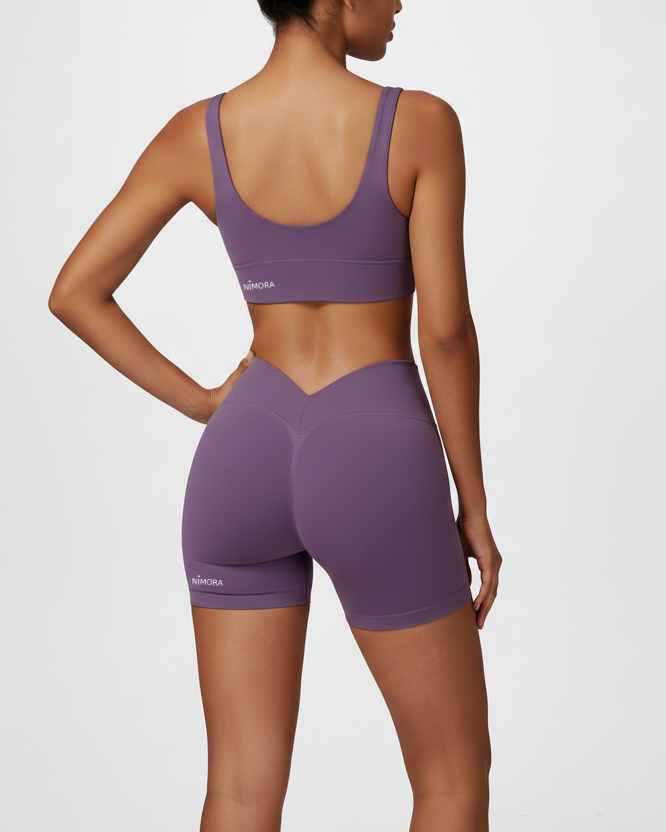 מכנס קצר  Scrunch עם מותן גבוהה