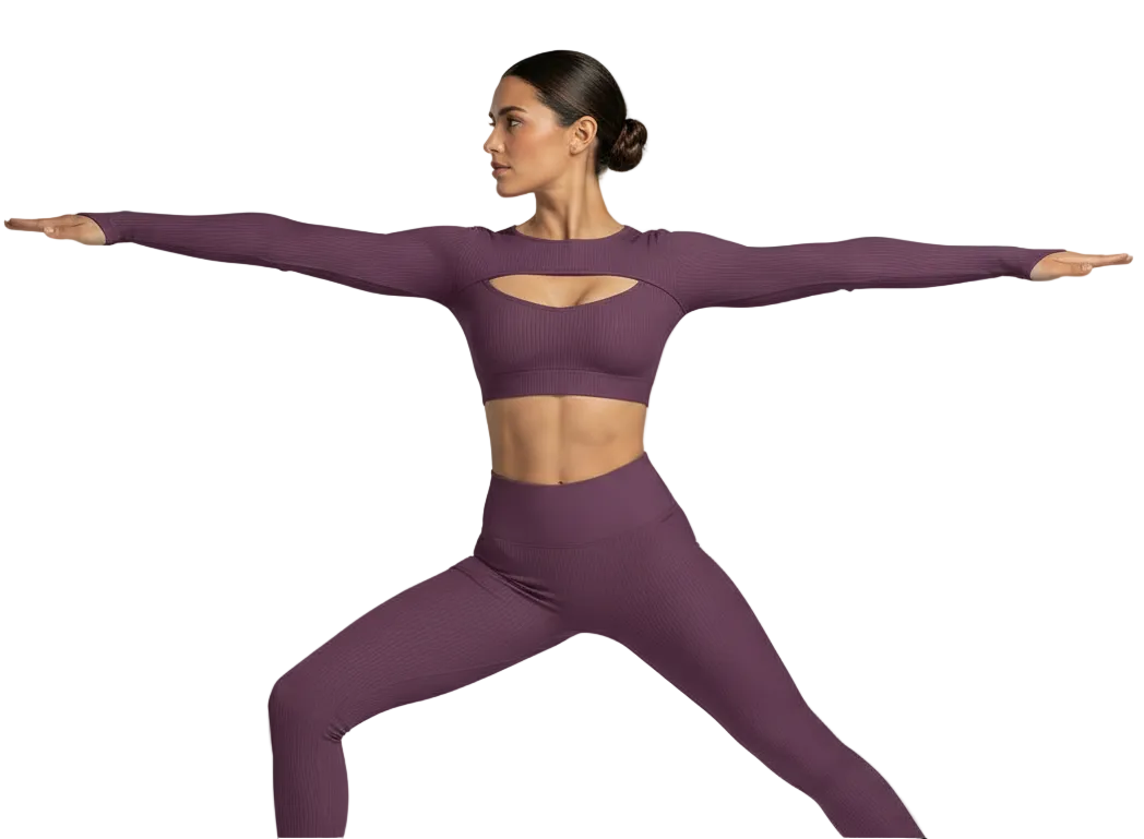 טופ חלון + טייץ + חולצת שרוול ארוך