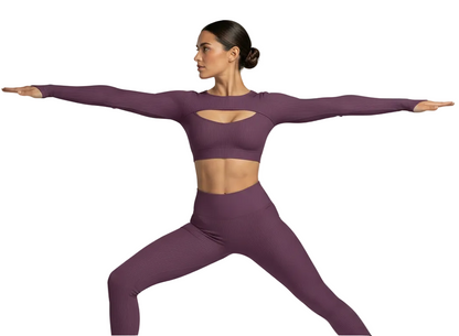 טופ חלון + טייץ + חולצת שרוול ארוך