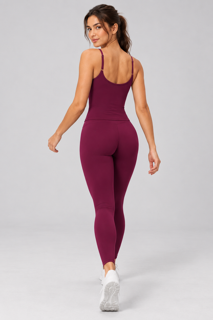Brushed Cami Tank - women's brushed cami workout tank, styled look 2 | NIMORA