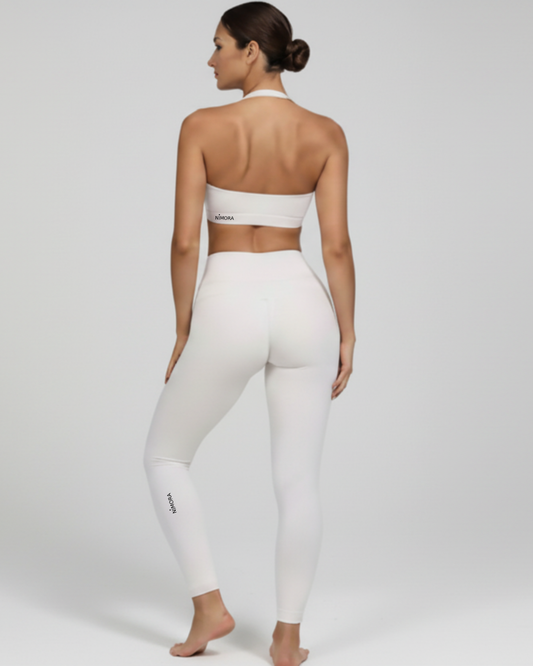 טופ כתפיות רחבות + טייץ רגיל