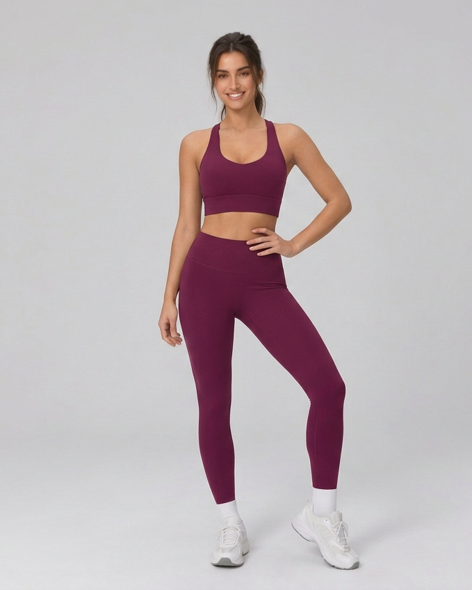 Brushed Cami Tank - women's brushed cami workout tank in Garnet | NIMORA