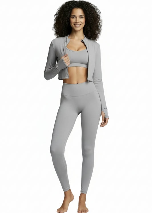 טופ + טייץ + ג’קט ארוך