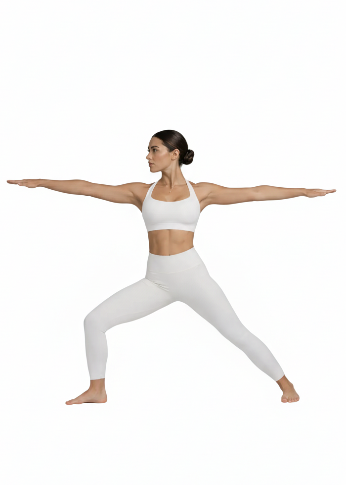 טופ כתפיות רחבות + טייץ רגיל