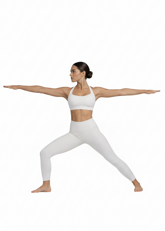 טופ כתפיות רחבות + טייץ רגיל