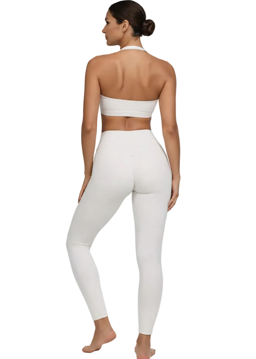 טופ כתפיות רחבות + טייץ רגיל