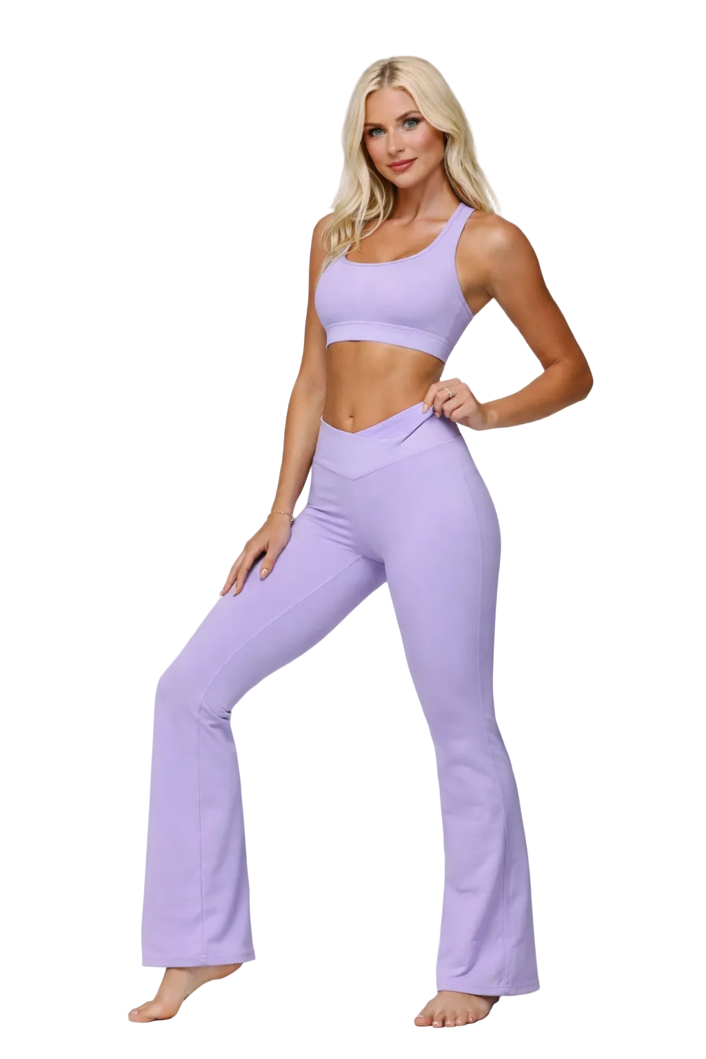 טופ ספורטיבי + טייץ גבוה