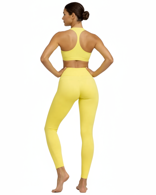 טייץ יוגה Seamless מכנס עם מותן גבוהה