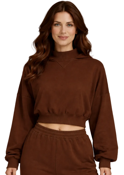 סווטשירט שרוול ארוך עם קפוצ’ון