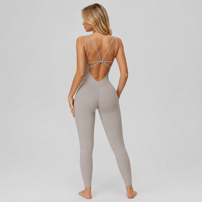 Open-Back Sculpt Jumpsuit