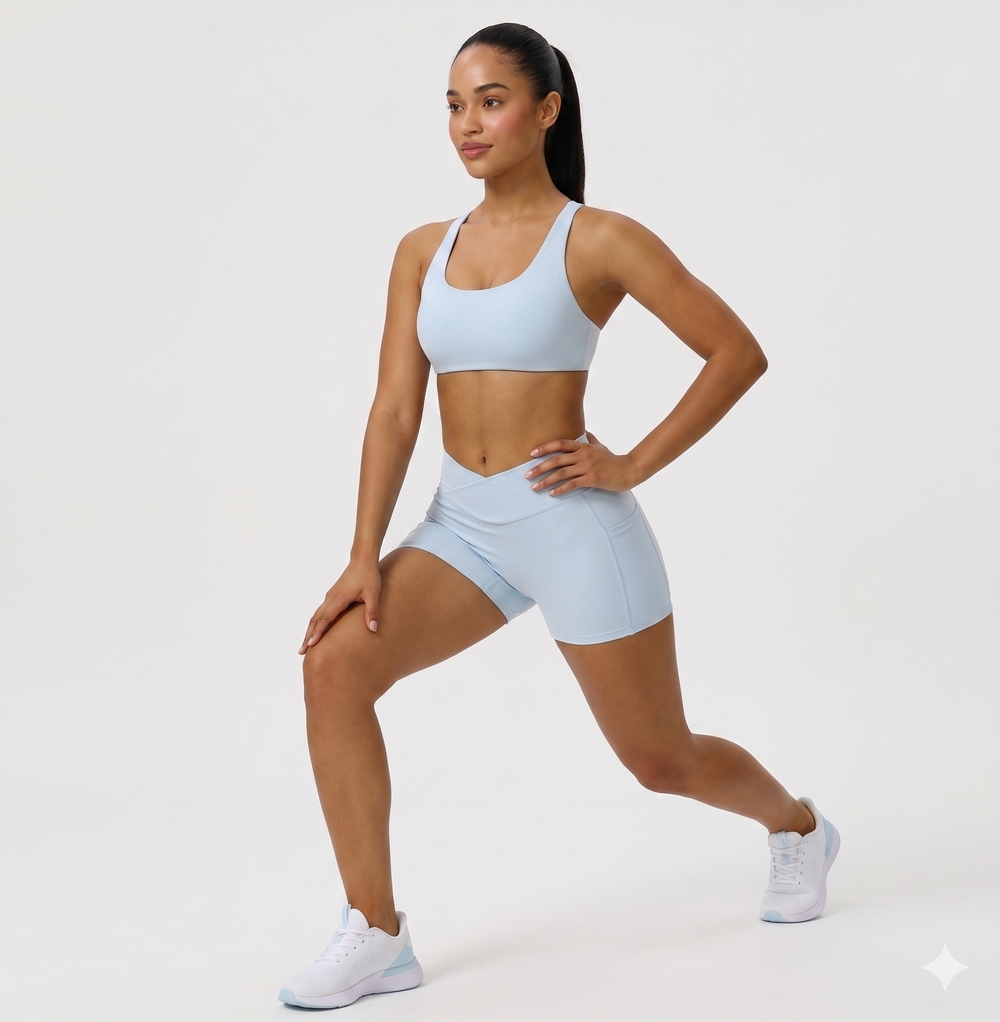 High-Waisted Training Shorts with Pockets