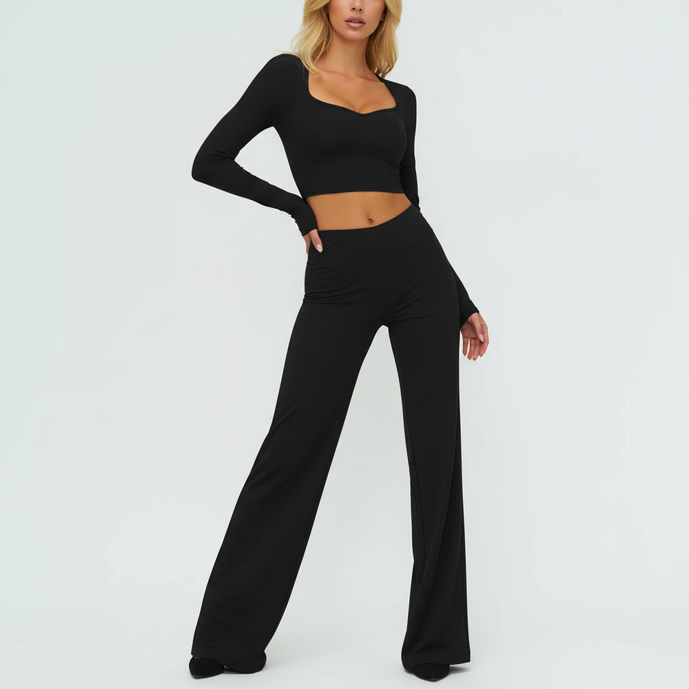 Long Sleeve Sports Crop Top