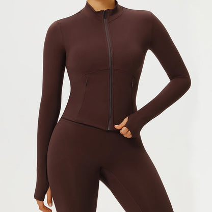 עליונית ספורט שרוול ארוך, רוכסן מלא