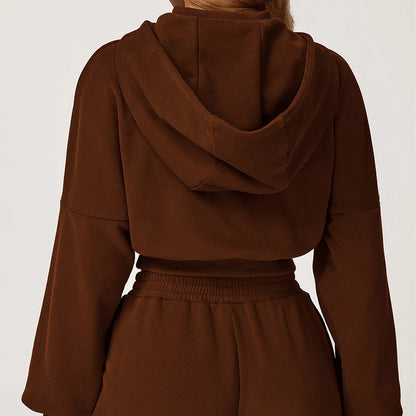 סווטשירט שרוול ארוך עם קפוצ’ון