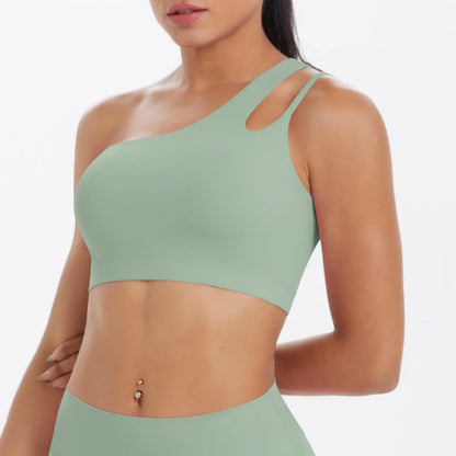 טופ ספורט לנשים כתף אחת