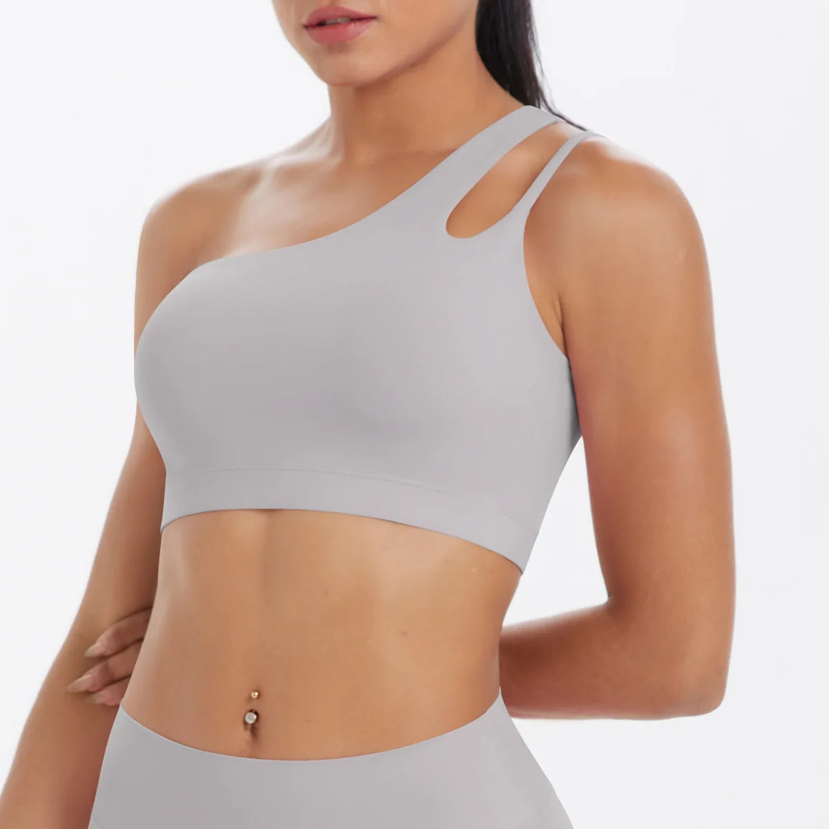 טופ ספורט לנשים כתף אחת