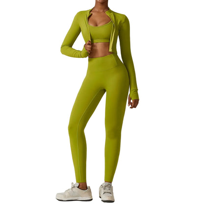 טופ + טייץ + ג’קט ארוך