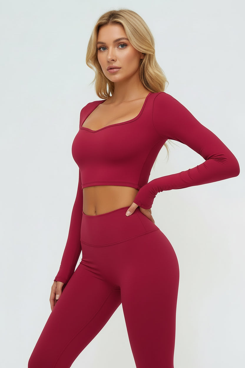Long Sleeve Sports Crop Top
