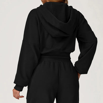 סווטשירט שרוול ארוך עם קפוצ’ון