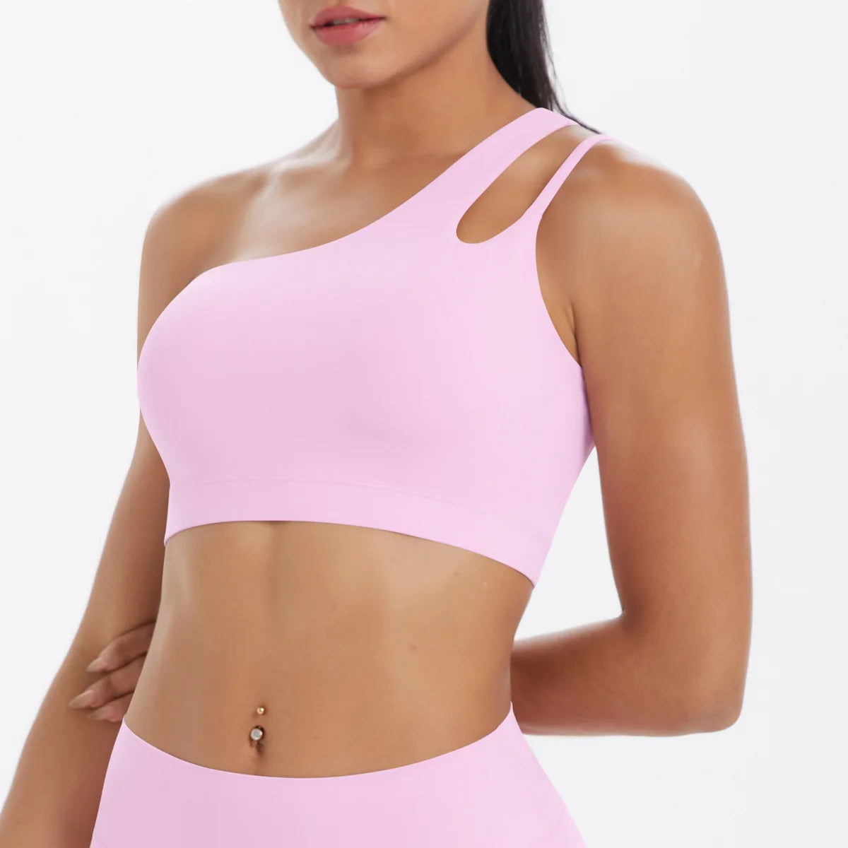 טופ ספורט לנשים כתף אחת