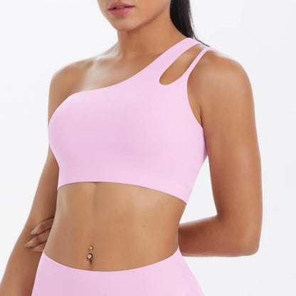 טופ ספורט לנשים כתף אחת