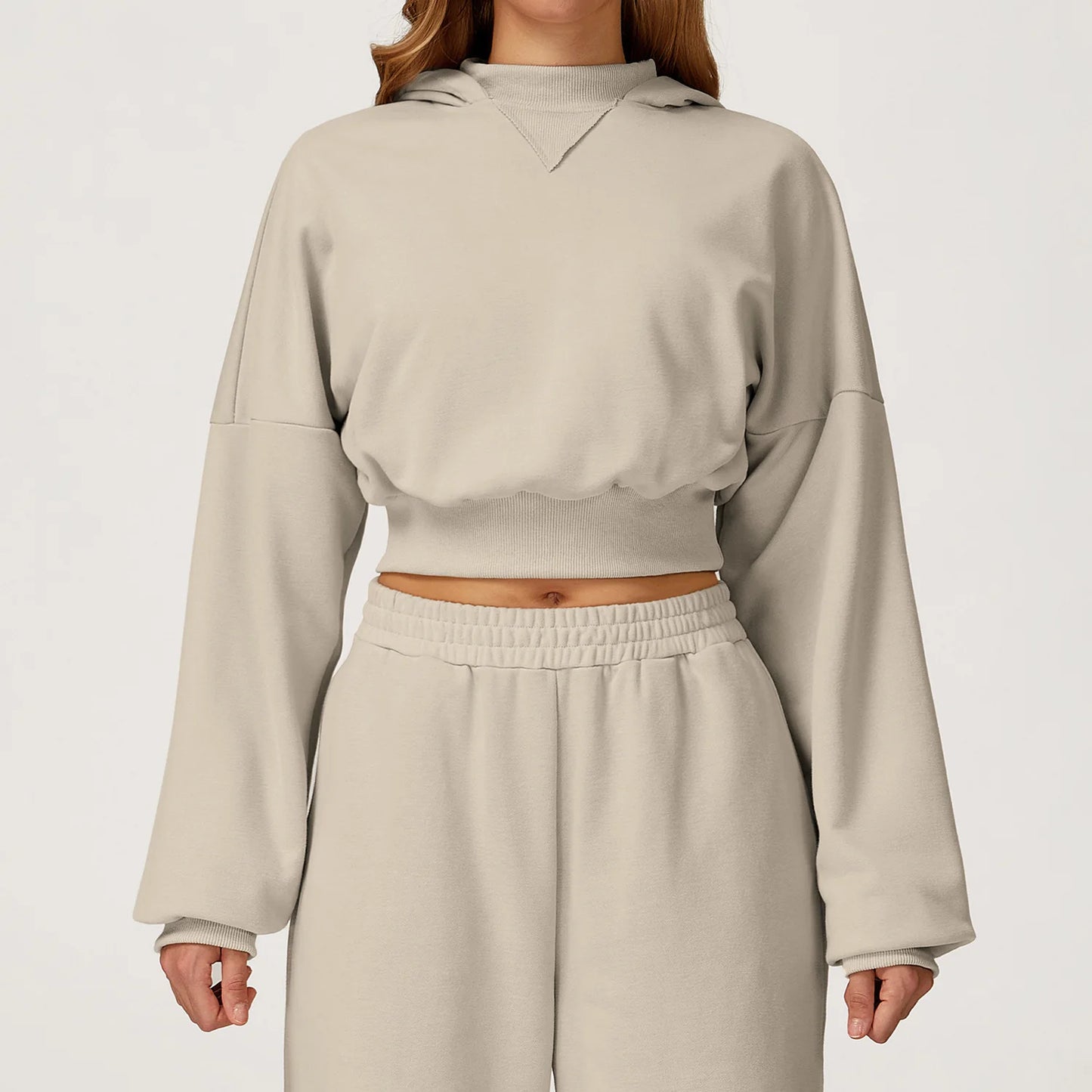 סווטשירט שרוול ארוך עם קפוצ’ון
