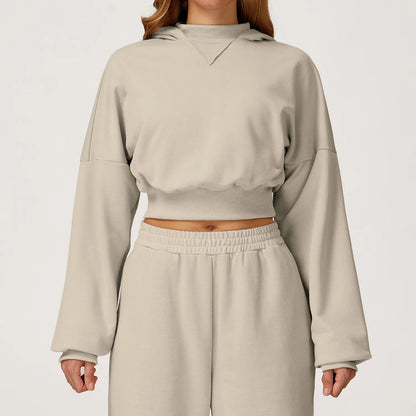 סווטשירט שרוול ארוך עם קפוצ’ון