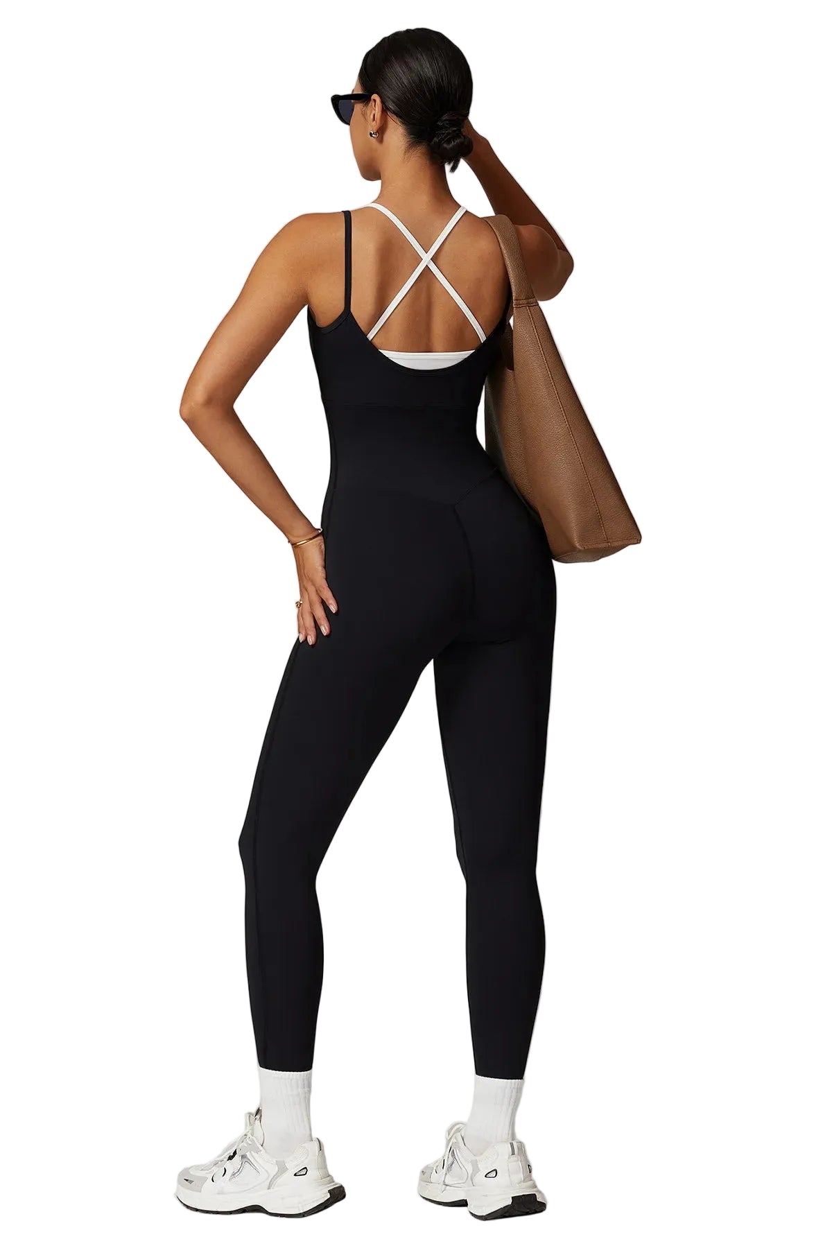 אוברול ספורט מחטב עם טופ פנימי משולב