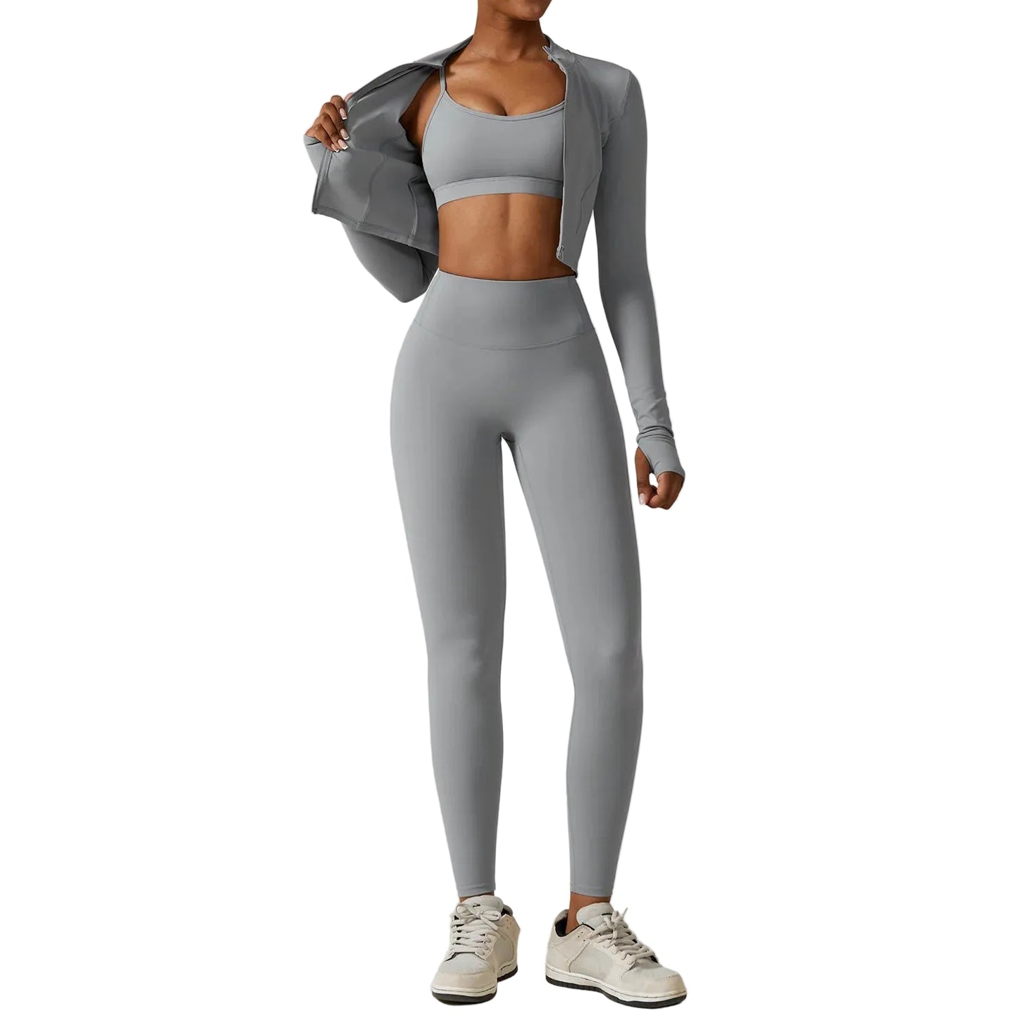 טופ + טייץ + ג’קט ארוך