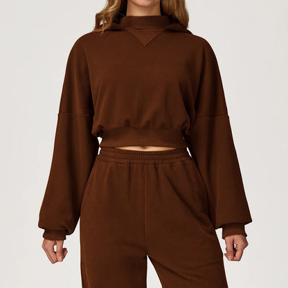 סווטשירט שרוול ארוך עם קפוצ’ון