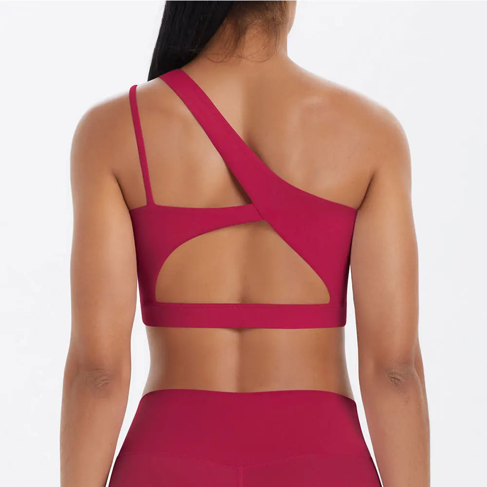 טופ ספורט לנשים כתף אחת