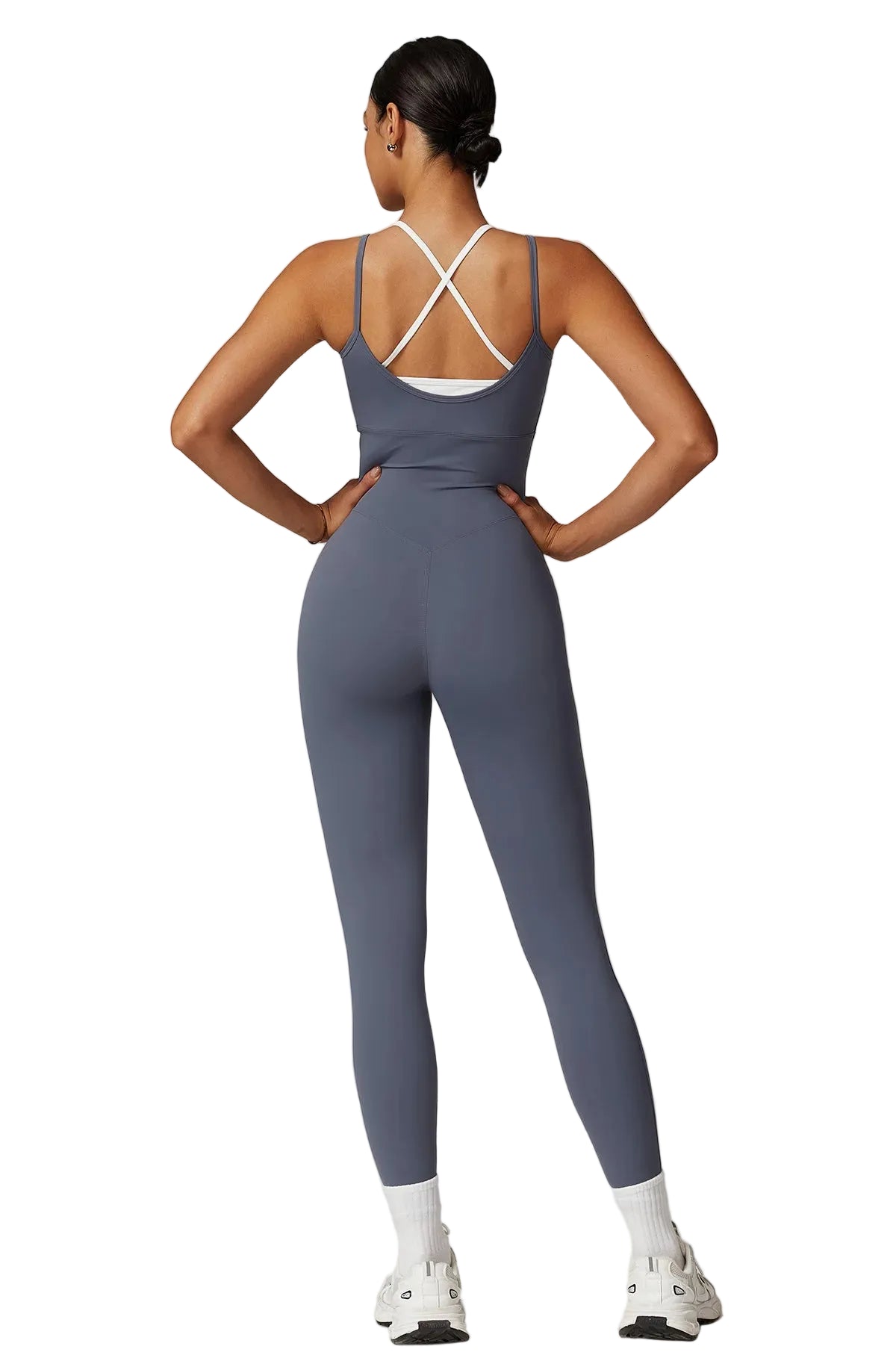 אוברול ספורט מחטב עם טופ פנימי משולב