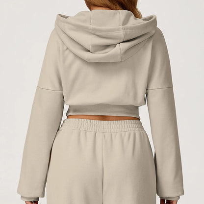 סווטשירט שרוול ארוך עם קפוצ’ון