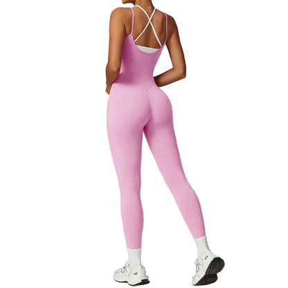 אוברול ספורט מחטב עם טופ פנימי משולב