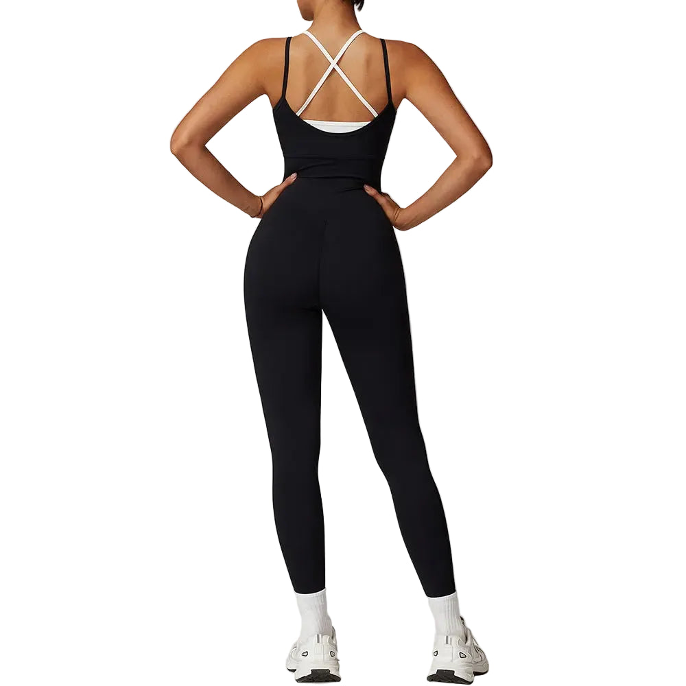 אוברול ספורט מחטב עם טופ פנימי משולב