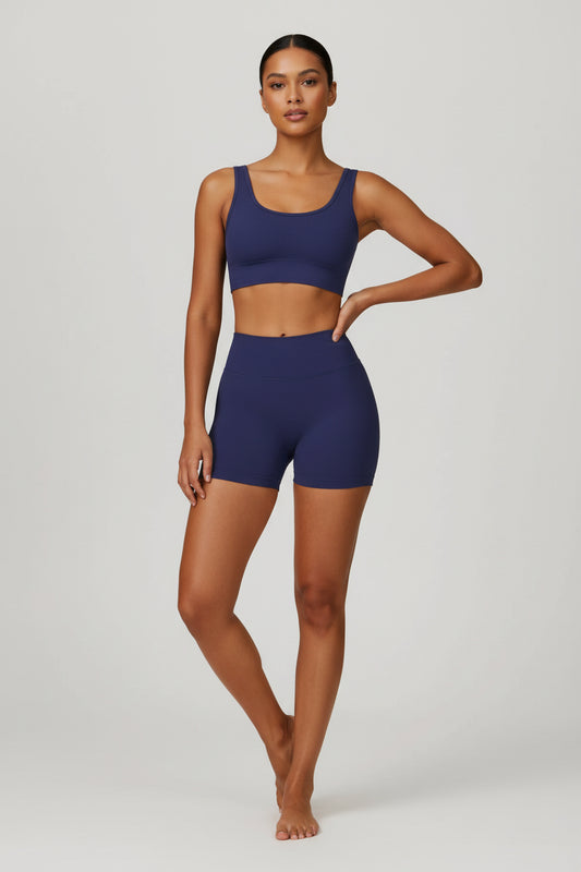 מכנס קצר  Scrunch עם מותן גבוהה