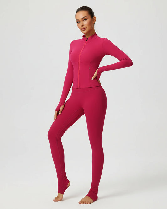 עליונית ספורט שרוול ארוך, רוכסן מלא