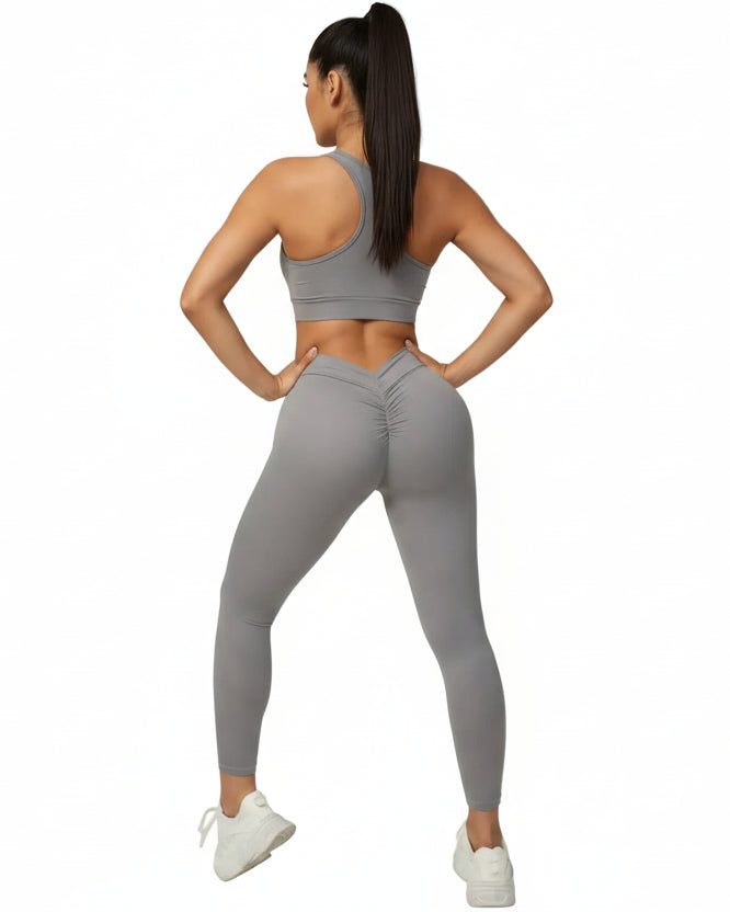 טייץ יוגה מחטב Push Up בגזרה גבוהה