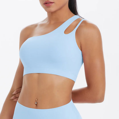 טופ ספורט לנשים כתף אחת