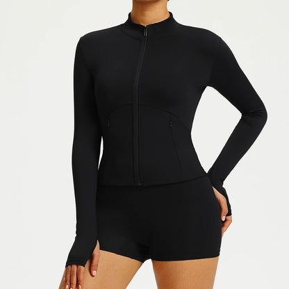 עליונית ספורט שרוול ארוך, רוכסן מלא