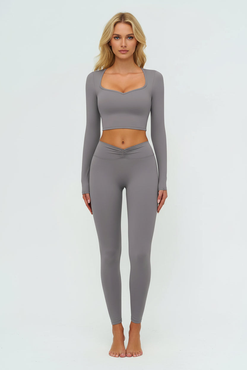 Long Sleeve Sports Crop Top
