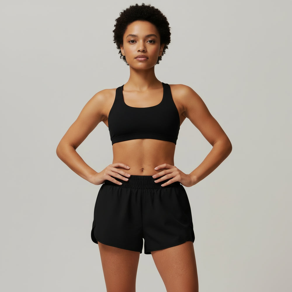 High-Waisted Yoga Shorts With Pockets