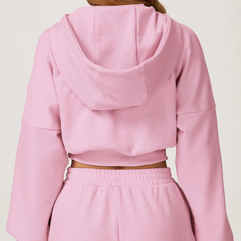 סווטשירט שרוול ארוך עם קפוצ’ון