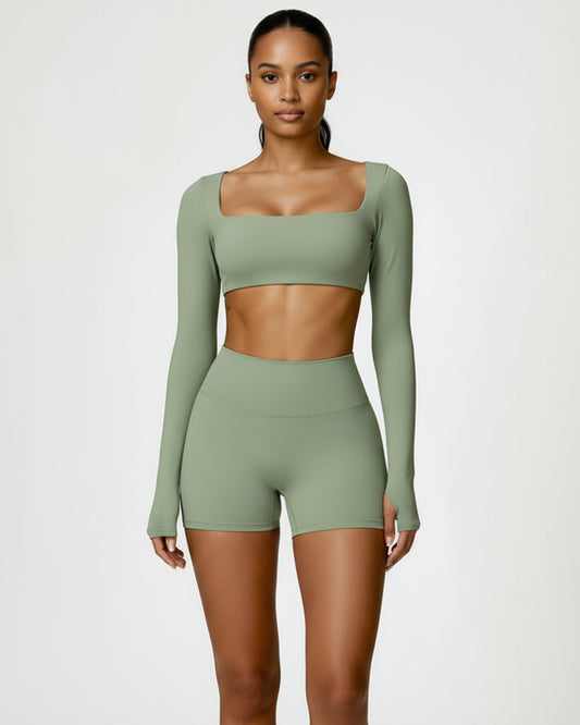 טופ קרופ שרוול ארוך